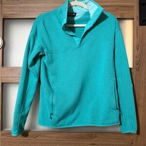 Patagonia Turquoise Snap-Button Fleece Pullover